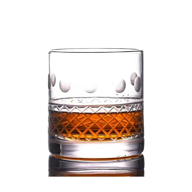 Engraved Crystal Stemless Unbreakable Old-fashioned Whisky Glass