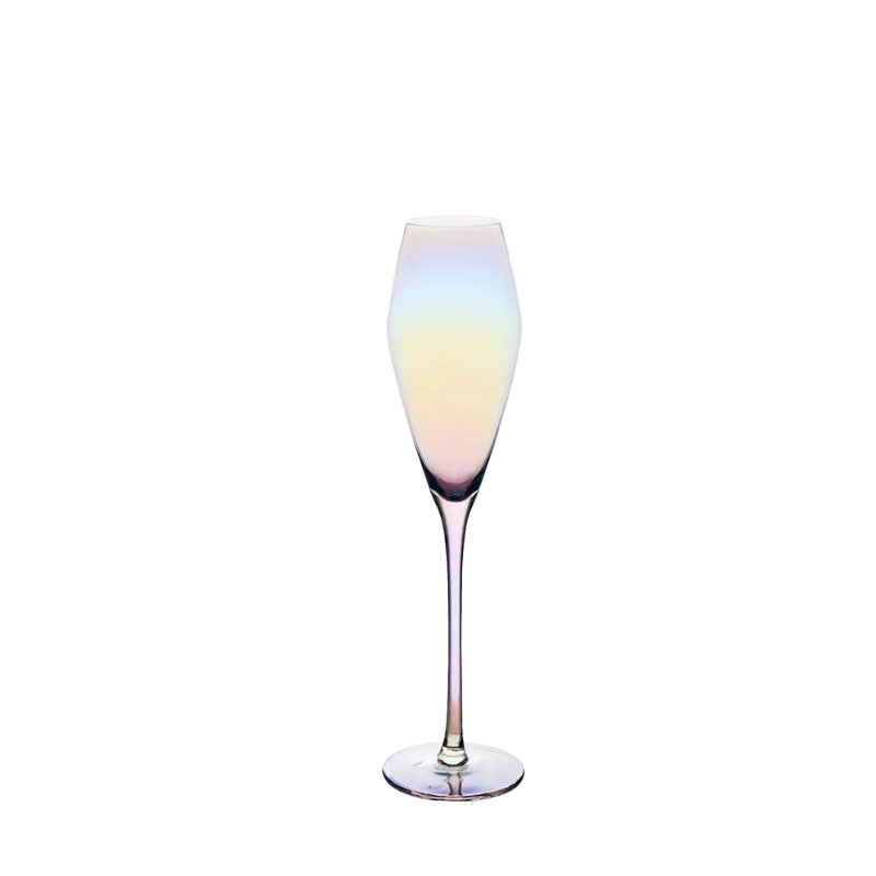 250ml Red Wine Champagne Glasses Magnificent Crystal Goblet with Iridescent Coating