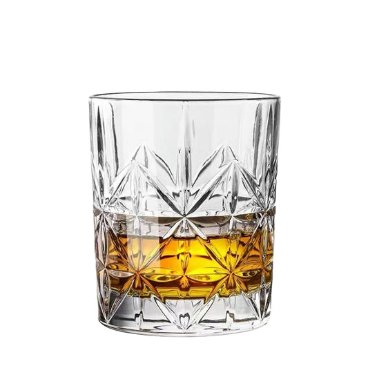 New Pattern Design 310ml Hot-selling Crystal Engraved Liquor Drinking Whiskey Drinking Glass Cups