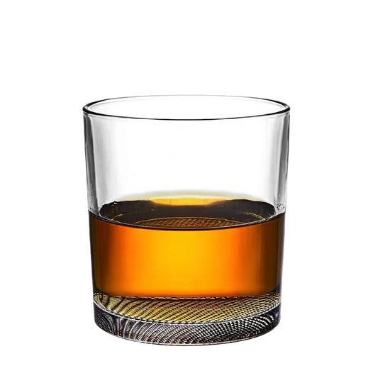 400ML 13.5oz Mesh Thickened Crystal Pattern Ice Hockey Classic Rock Round Ice Cube Spirit Glass Coffee Shop Home