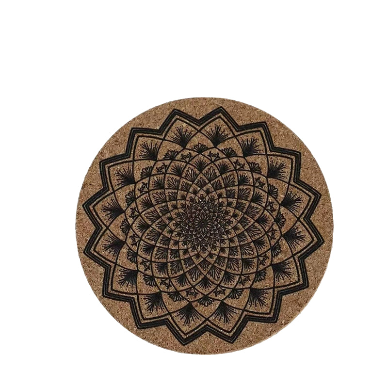 Moroccan Style Coasters Geometric Print Pattern Cork Coasters Absorbs Water Coasters