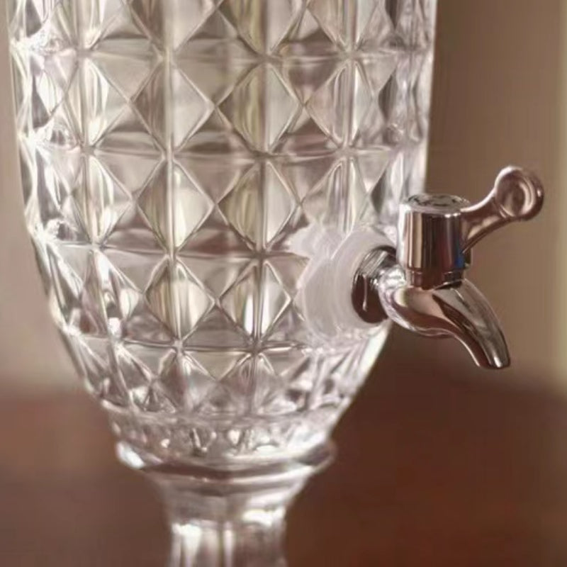 Glass Cocktail Pail with Faucet Juice Can Wine Separator Pail
