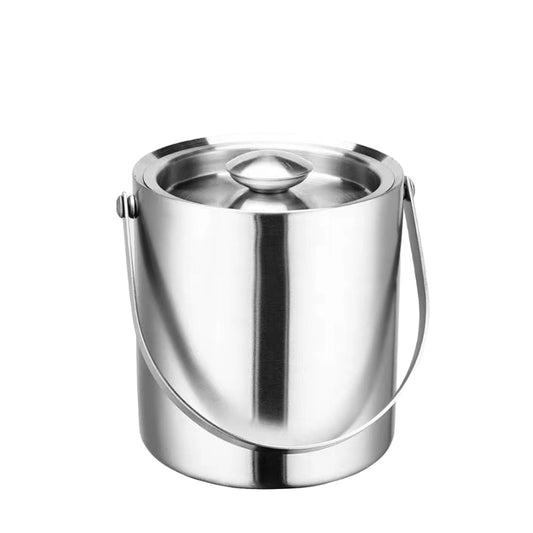 Chilling Beer Ice Bucket Champagne Wine Double-Wall Bucket Stainless Steel Insulated Ice Bucket for Home Bar