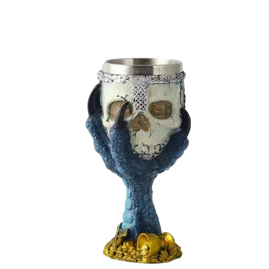 Resin Skull Glass Creative Cocktail Glass Stainless Steel Liner Water Glass Bar Wine Glass