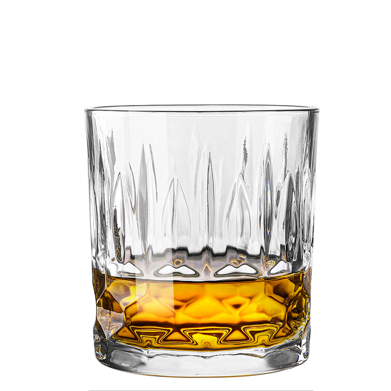 Creative Lead-free Glass Bar Crystal Composite Stripe Cup Whisky Glass Cup Liquor Cup
