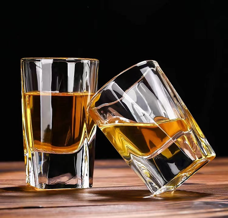 Thick Bottom Square Beer Mug Glass Tea Mug High-End Whisky Mug Bar KTV Spirits Mug