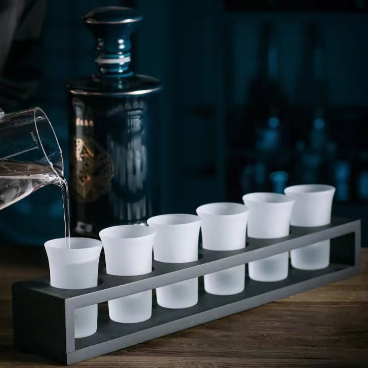 Bullet Cup Shot Cup Frosted Texture White Wine Glass Spirit Glass Straight Body Cup