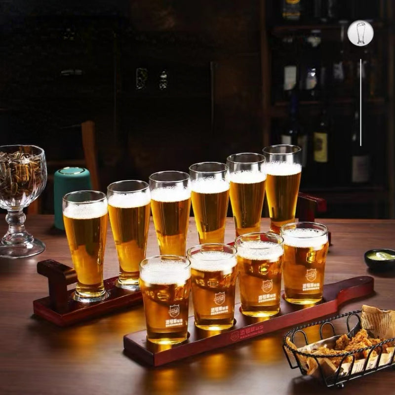 6 Hole Cup Holder-Handmade 23" Natural Shot Glasses Holder