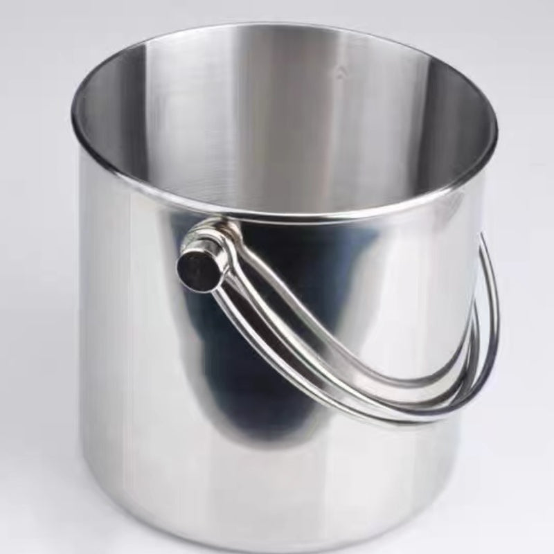 Bar and Wine Ice Bucket Portable Stainless Steel Ice Bucket Container Champagne Bucket with Handle for Home Bar