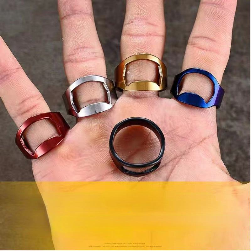 Creative Mini Opener Stainless Steel Finger Ring Opener Bar Tools