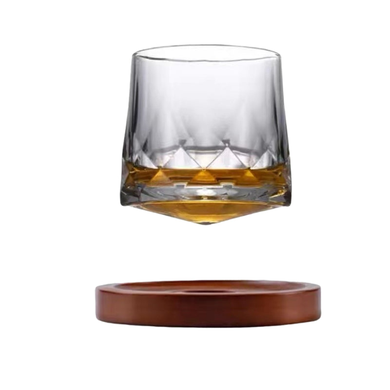 260ML-Creative Carving Thickened Rotating Crystal Glass Whiskey Glass Tumbler Glass