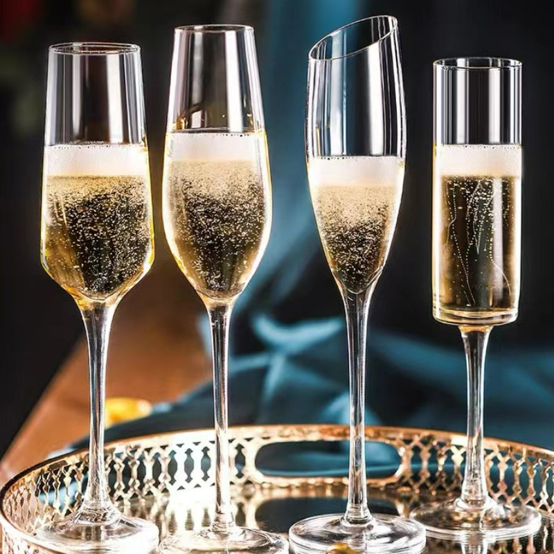 European Style Glass Champagne Cup Creative Wedding Crystal Wine Glass Goblet Lead-free Crystal Wine Cup