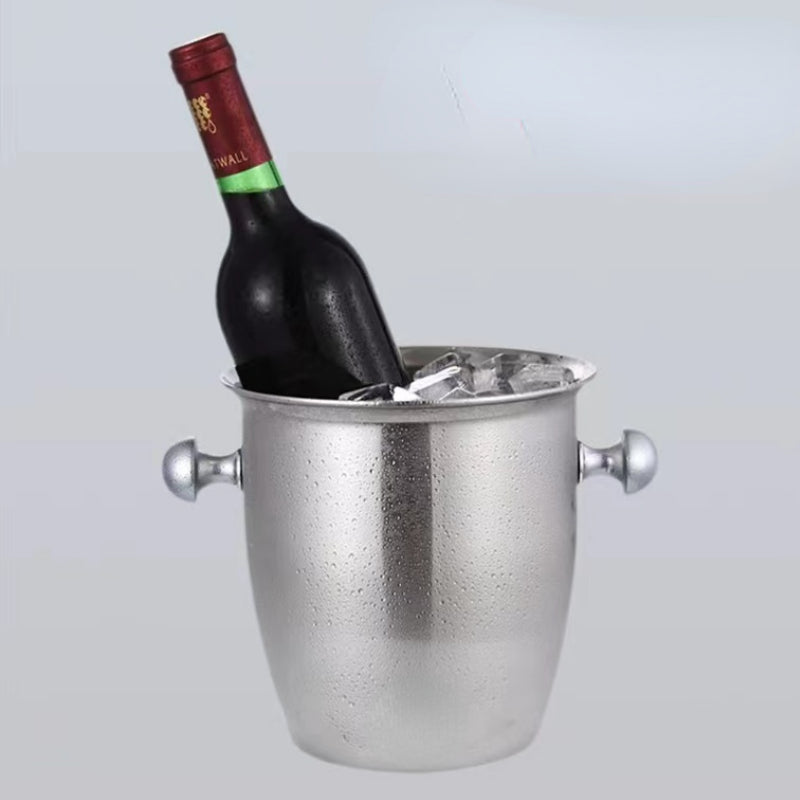 2L 5L Stainless Steel Thicken Ice Bucket Red Wine Ice Bucket Champagne Beer Bucket for Bar