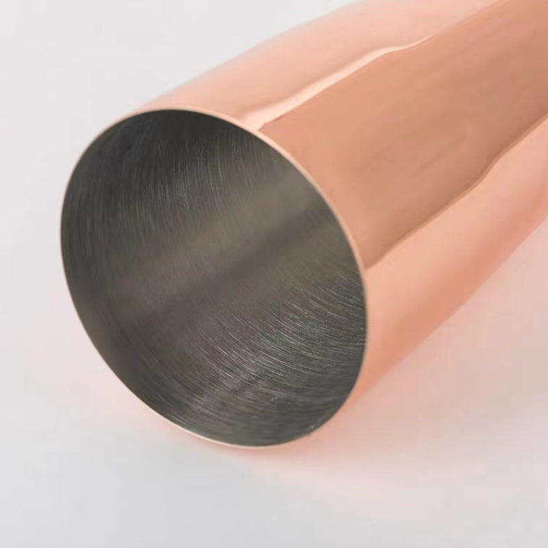 Professional Manufacture Custom Logo Copper Drink Mixer Boston Shaker with Glass