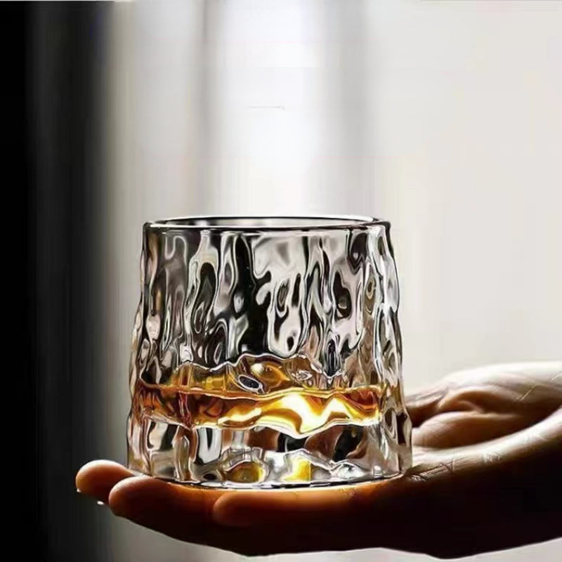 160ML-Creative Crystal Thickened Personality Classical Revolving Glass Nordic Whisky Glass Foreign Wine Glass