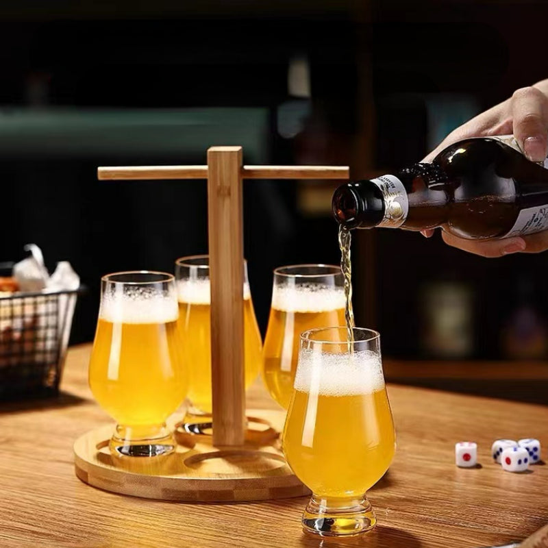 Craft Beer Mug Commercial Round Wooden Cup Holder