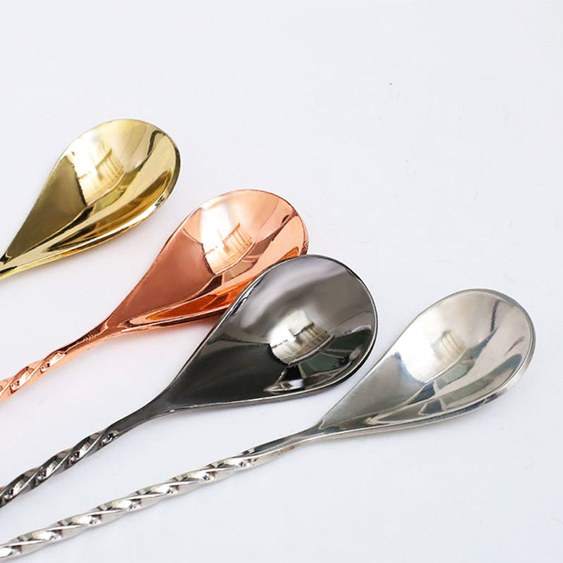 Cocktail Mixing Stirrers for Drink, 40.0cm Long Stainless Steel Bar Spoon with Screw Handle