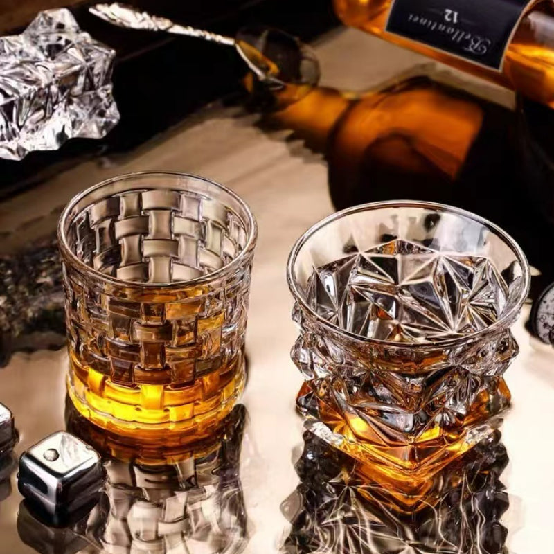 Lead-free Glass Crystal Transparent Wine Whiskey Glass Cup Vintage Glass Mug