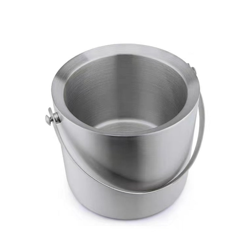Chilling Beer Ice Bucket Champagne Wine Double-Wall Bucket Stainless Steel Insulated Ice Bucket for Home Bar