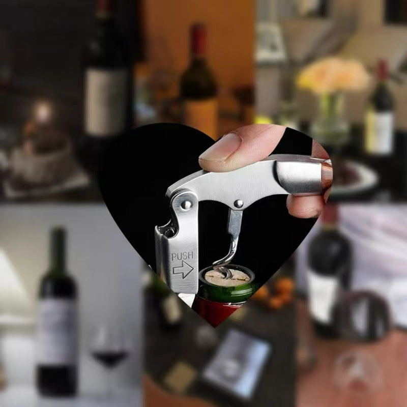 Custom Stainless Steel Wine Opener Wine Bottle Opener Boomerang Folding Waiters Opener