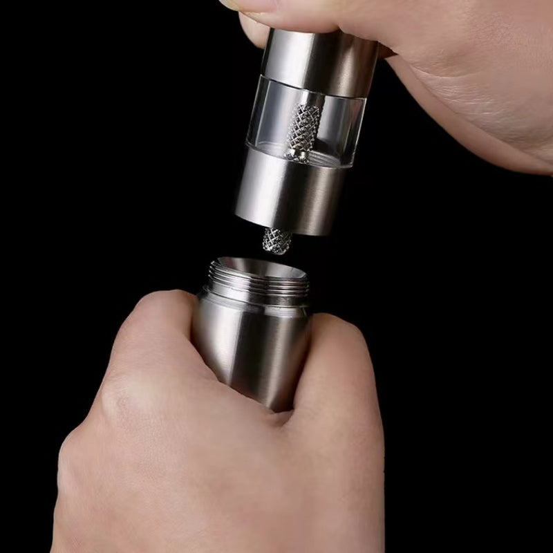 Bartender Professional Pressed Stainless Steel Pepper Sea Salt Grinder