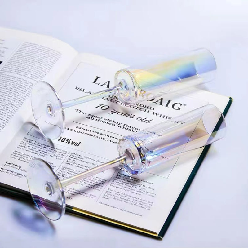 Pearly Iridescent Tinge Champagne Glasses Crystal Cup Champagne Wine Glasses