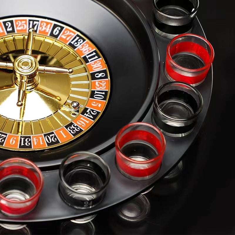 Russian Roulette Spinning and Drinking Turntable, Bar KTV Drinking Game, Toys, Entertainment, Wine Glasses
