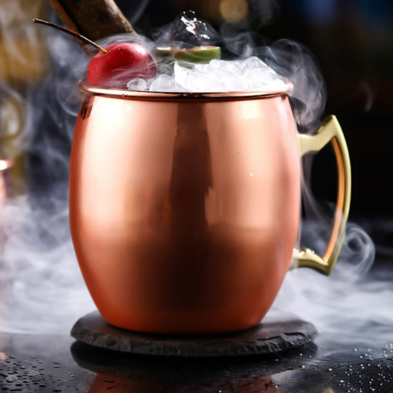 Hammered Copper Plated Moscow Mule Mug With Handle