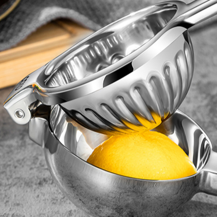 Large Lemon Juicer Stainless Steel - Sturdy Manual Citrus Juicer, Heavy Duty Solids Manual Squeezer