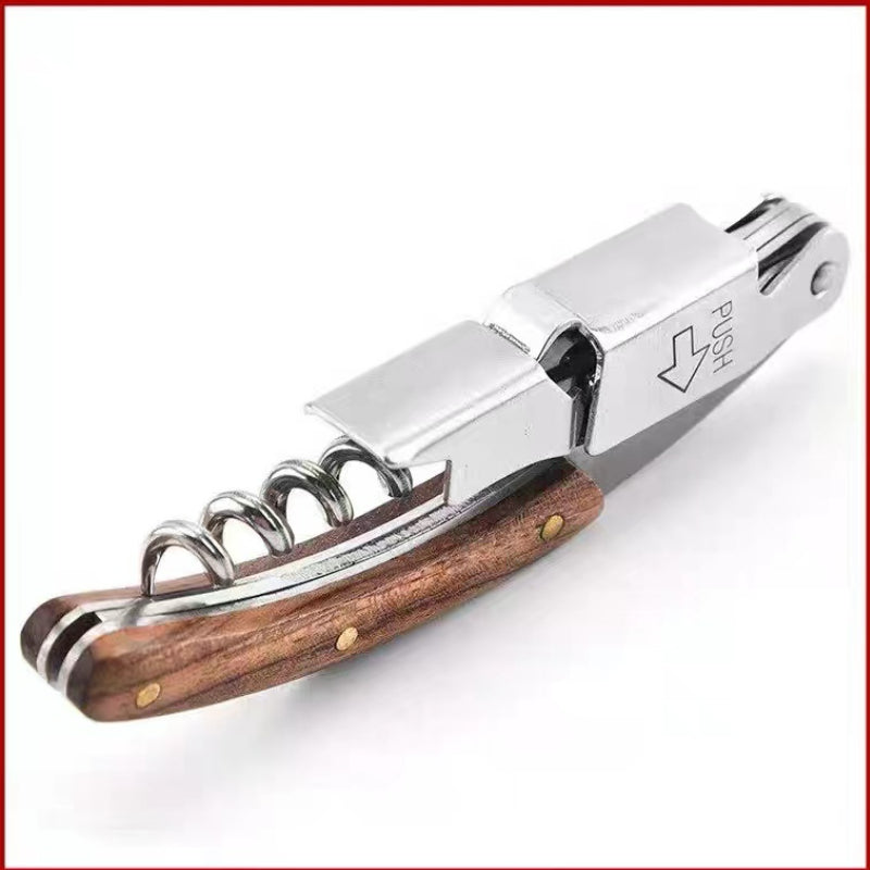 Professional Red Wine Opener Wood Handle Multifunction Portable Screw Opener Creative Wine Bottle Opener