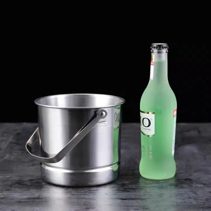 1L Stainless Steel Ice Bucket Champagne Beer Red Wine Ice Bucket Creative Ice Bucket for Bar
