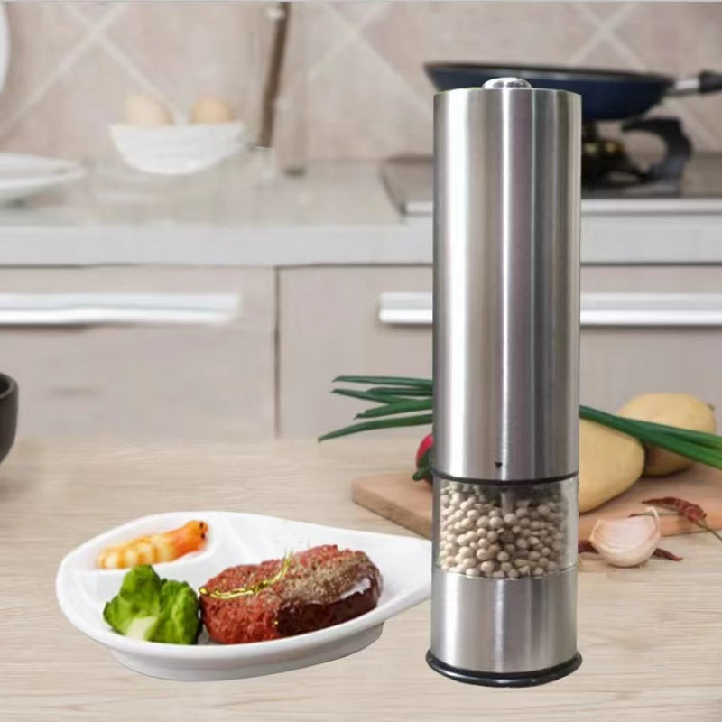 Automatic Stainless Steel Pepper Mill Electric Grinder Black Pepper Mill