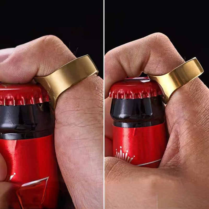 Creative Mini Opener Stainless Steel Finger Ring Opener Bar Tools