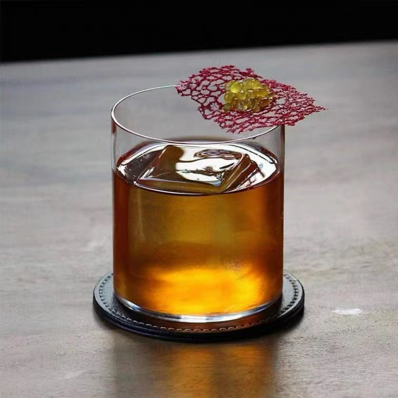 Wholesale Old Fashion Design 410ml Engraved Glass Cup Clear Juice Water Drinking Glass Tumblers