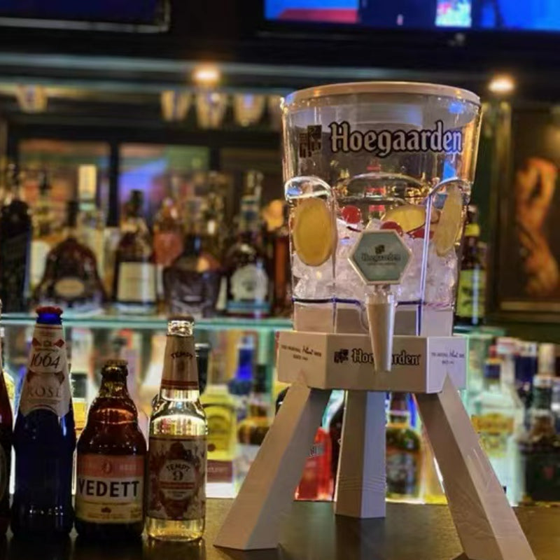 High Quality Plastic Drinks Dispensers with Ice Tube for Bar