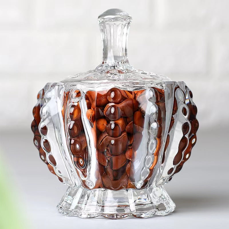 Textured Fruit Style-European-Style Royal Engraved Spice Box Candy Jar Dried Fruit Dish Decoration Box Spice Box Bar Utensils