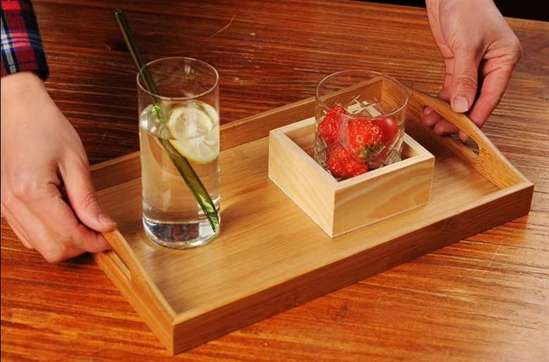 Simple Home Bar Bamboo Tray Restaurant Tray Tea Tray Bamboo Wood Plate