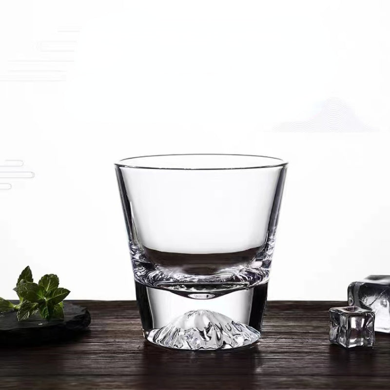 Snow Mountain Handmade Creative Fujiyama Crystal Whiskey Drinking Glass Tumbler Cup