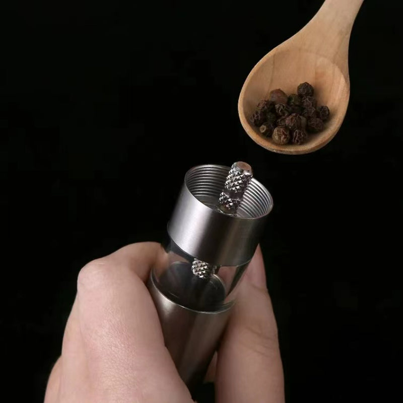Bartender Professional Pressed Stainless Steel Pepper Sea Salt Grinder