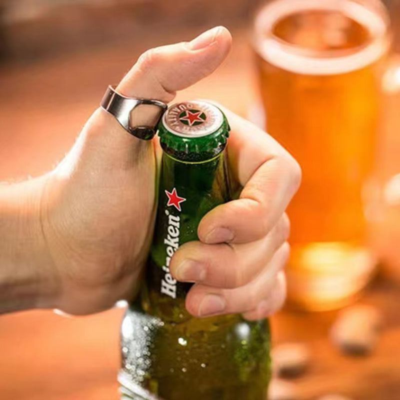 Creative Mini Opener Stainless Steel Finger Ring Opener Bar Tools