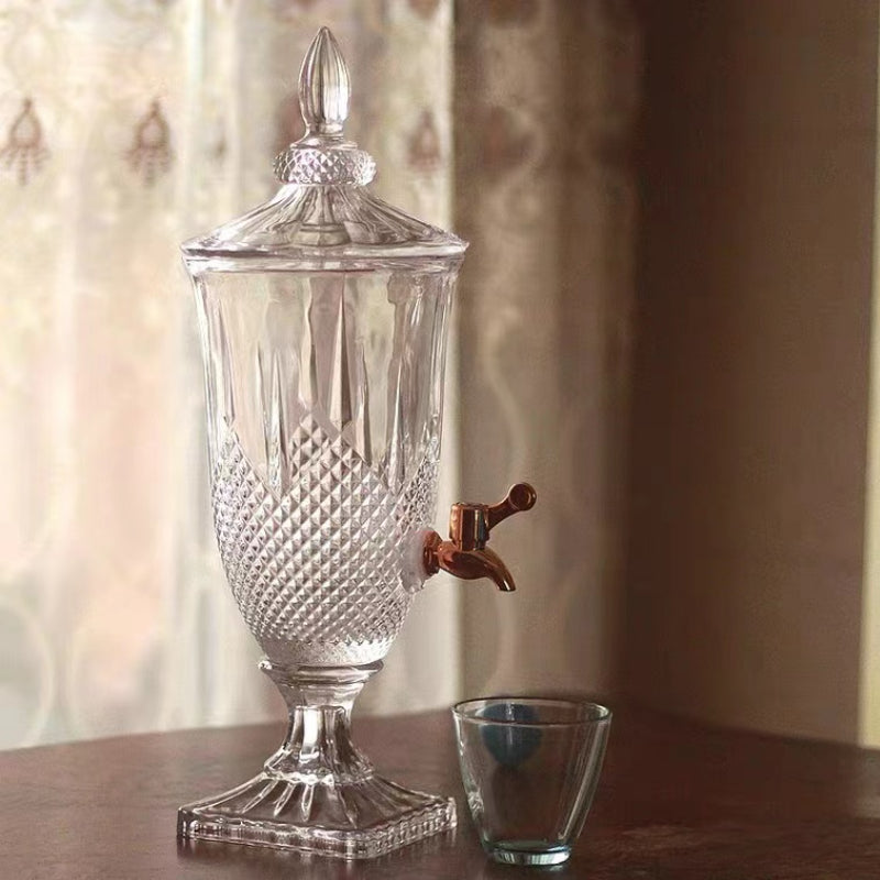 Wholesale Juice Beer Dispenser Crystal Glass Beverage Dispenser