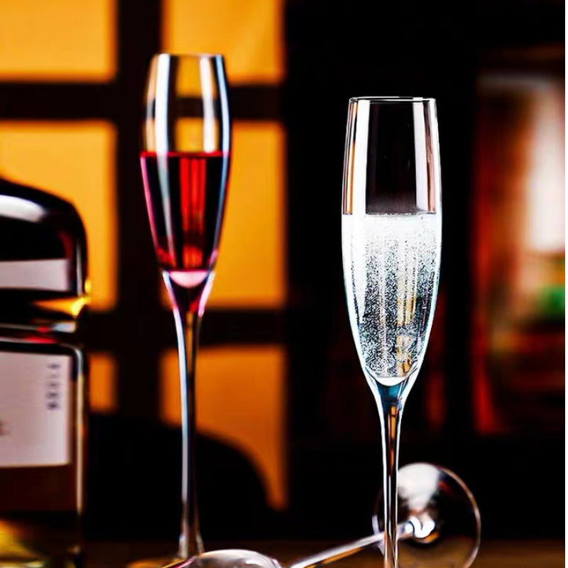 165ml-Charming Crystal Champagne Glasses Sweet Wine Glasses for Wedding