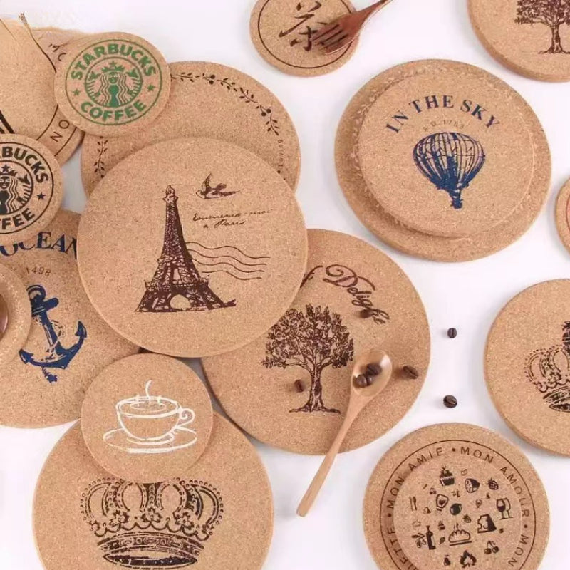 Retro Style Cork Coaster Coffee Cup Mat Tea Coaster