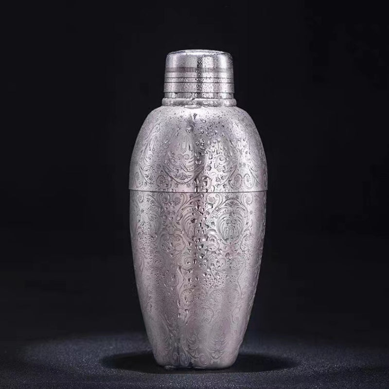 High Quality 304 Etched Stainless Steel Shaker Three-stage Classical Shaker 500ml