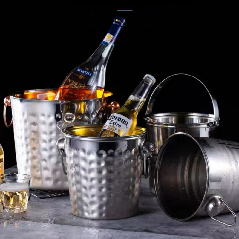 Stainless Steel Bar Bucket Metal Beer Bucket Wine Bucket for Bar