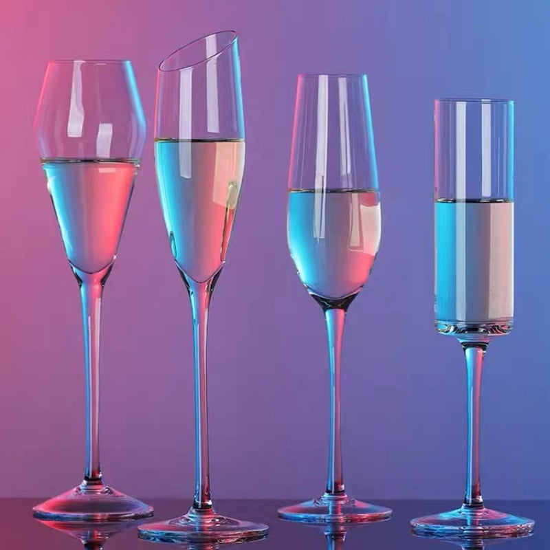 Wholesale Handmade Champagne Glasses Clear Lead Free Crystal Champagne Glasses Red Wine Glasses