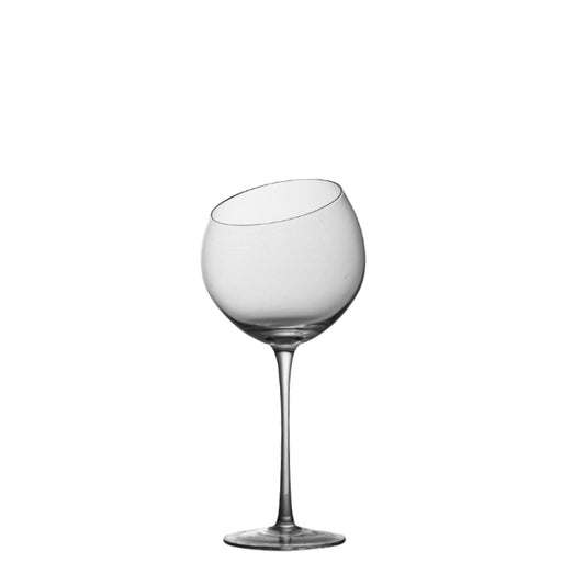 Hand Blown Italian Style Crystal Burgundy Wine Glasses  Lead-Free Premium Crystal Clear Glass
