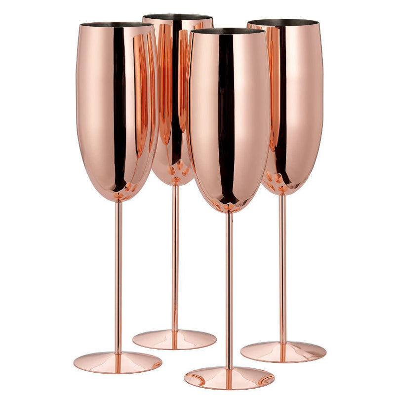 Classic 270ML Stainless Steel Champagne Flutes