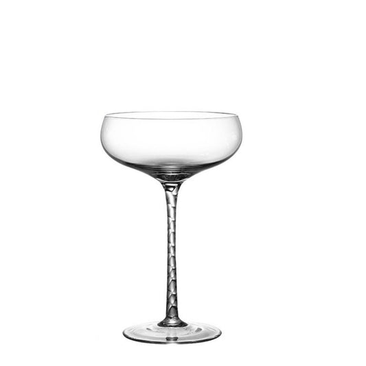 Hand Blown Spiral Margarita Glasses,Crystal Cocktail Glasses for Bar, Martini,Manhattan