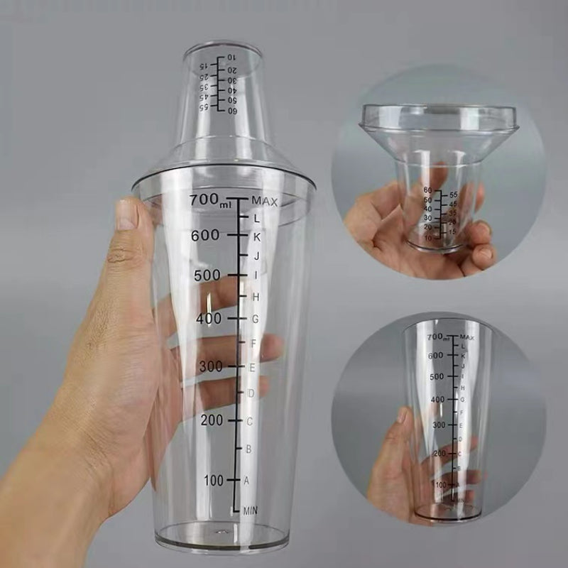 PC Clear Boston Shaker with Recipe Glass Shaker Cocktail Shaker